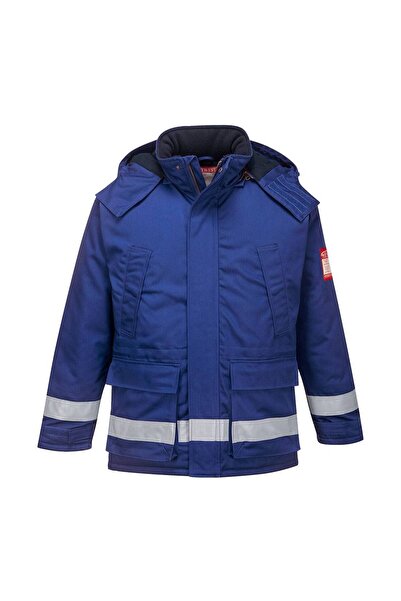 PORTWEST Protective jacket, insulated, antistatic, flame retardant, FR59, Blue XL