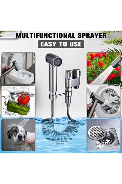 genernic Necomi Stainless Steel Handheld Bidet Sprayer with Adjustable Water Pressure