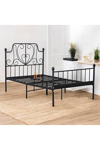 Al Saadah Home Metal Bed Frame - Black - 190 x 120 cm