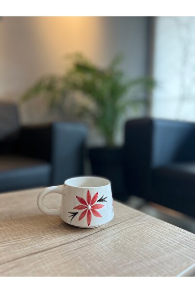AVEGA Orijinal NOURA KIRMIZI ÇİÇEK KUPA MUG
