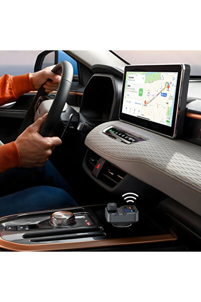 SGTT Modulator FM cu Bluetooth, muzică wireless, 2 porturi USB-A, 1 porturi USB-C pentru încărcare rapidă, microfon hands-free