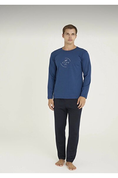 İpek Чоловічий комплект піжами з довгими рукавами, з модалу та бавовни