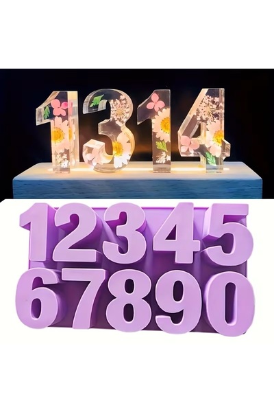 Siliko World Silikon Rakam Kek, Pasta, Jelibon, Çikolata, Sabun ve Mum Kalıbı...