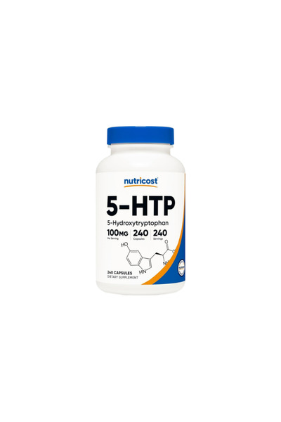 Nutricost نوتريكوست 5-HTP 100مل-هيدروكسي تريبتوفان240 كبسولة نباتية (5-) - غي...