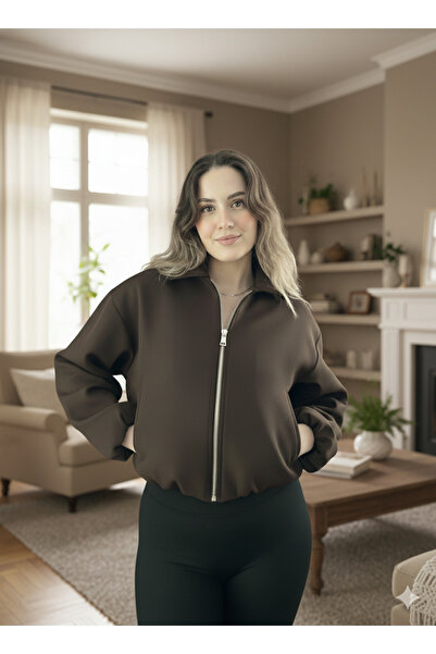 mooishan Novel Shirt Collar Short Polyester Jacket