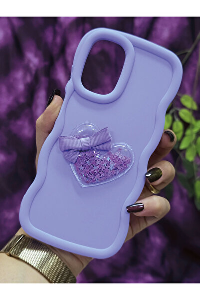 Magic Ring Realme 10 4g Compatible Heart and Ribbon Star Glitter Lilac Phone Case