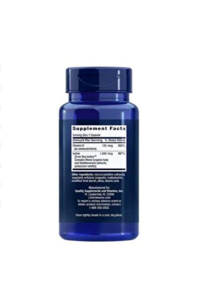 Life Extension Vitamin D3 with Sea-Iodine 5000IU 60 Capsule -