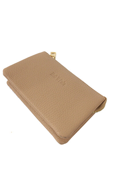 Metropolitan Mpcuz 401 Women's Unisex, Genuine Leather, Wallet Card Holder, Portfolio Beige