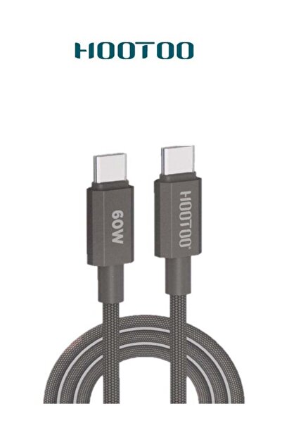 HooToo HT-130 USB-C to USB-C Braided Nylon Cable, 60W, 480Mbps, Brown