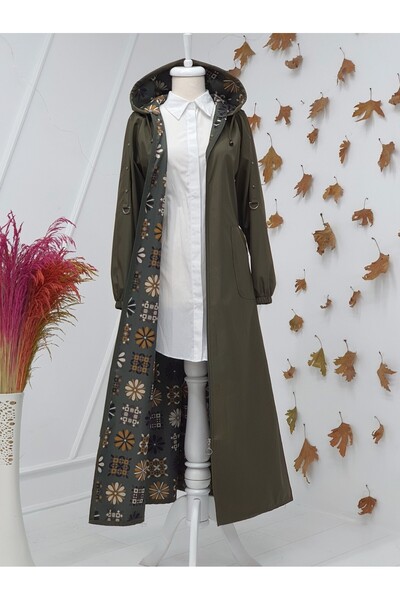 HİJABAYA Μεταλλική καμπαρντίνα με κουκούλα με φερμουάρ