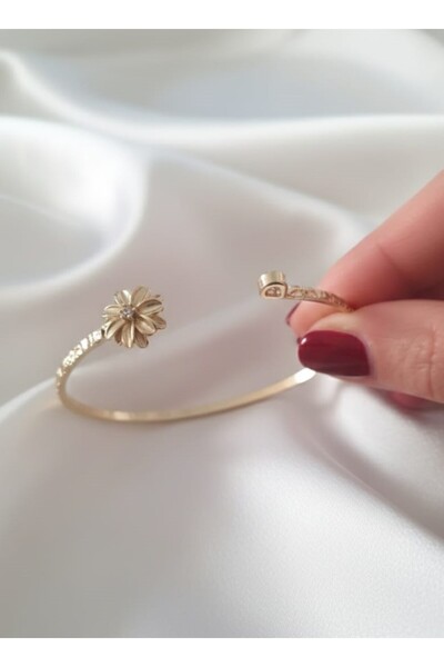 Süspüs Accessories Gold Renk Ayarlanabilir Dövme Kelepçeli Doğum Ayı Çiçeği B...