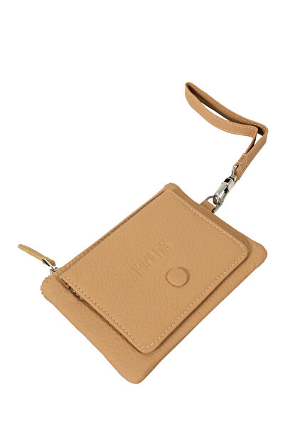 Metropolitan Mpcuz 103 Women's Unisex, Genuine Leather, Wallet Card Holder Beige