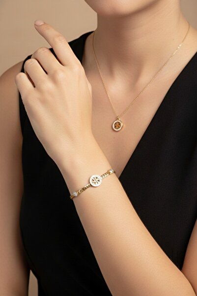 Lorivelle 14K Altın Kaplama Paslanmaz Çelik İtalyan Ezme (Herringbone) Yassı ...