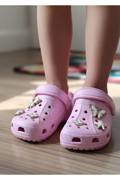 Elmas Dudu Kiz Çocuk Terli̇k Bahçe ,plaj, Sahi̇l, Banyo Terli̇ği̇ (süsler Hed...