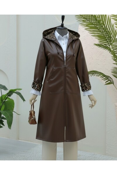 HİJABAYA Δερμάτινο καπάκι με φερμουάρ και διπλωμένη λαβή