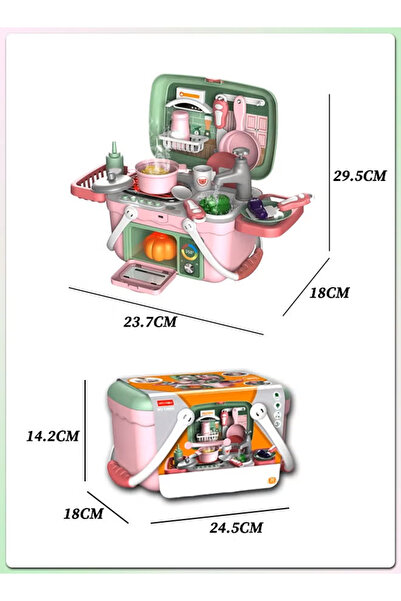 Generic Kids Kitchen Playset 30PCS Pretend Play Set with Real Spray Simulated Kitchen Role Play for Toddler