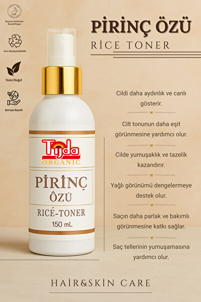 TİJDA Pirinç Özü 150 ml Aydınlatıcı Beyazlatıcı Nemlendirici Leke karşıtı Tonik