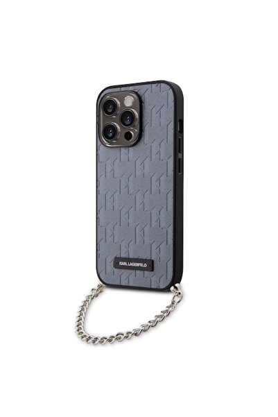Karl Lagerfeld Carcasă Sleek Defense P2379 pentru iPhone 14 Pro - Gri Metalizat