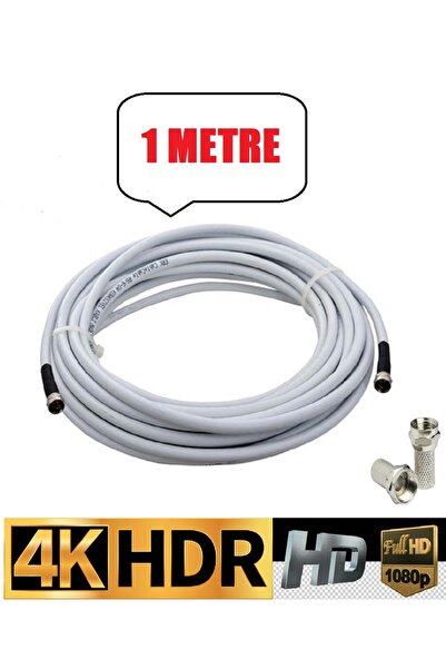 Derwell 1 Metre U6 Kablo Rg6/u6 Uydu Anten Kablosu Tak Kullan Full Hd 3D4K 10...