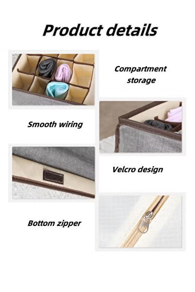 Generic Underwear Storage Box Foldable Wardrobe Organizer Dividers Organizer Honeycomb Organizer 13 Grid