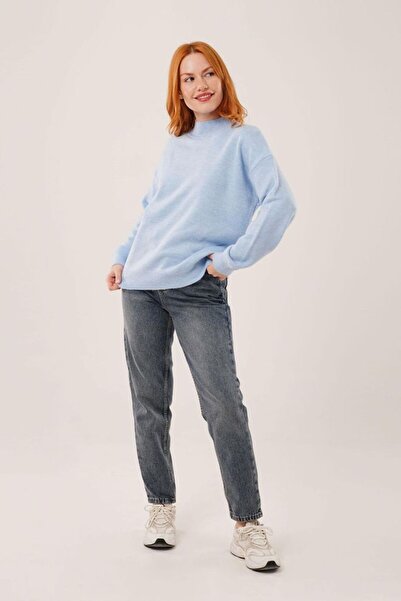 TURCIA Women's relaxed sweater with high collar