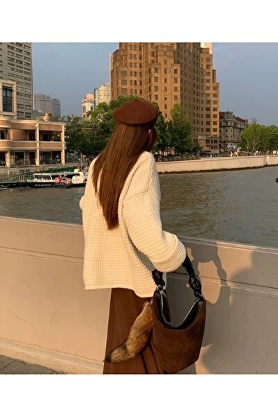 1way Beige knitted jacket with a classic design
