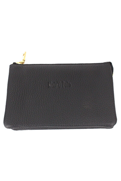 Metropolitan Mpcuz 401 Women's Unisex, Genuine Leather, Wallet Card Holder, Portfolio Black
