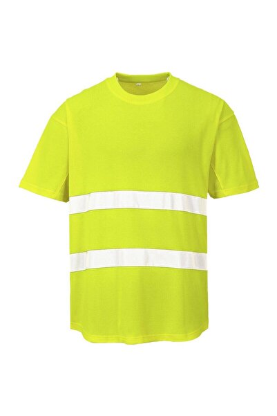PORTWEST Mesh Reflective Safety T-Shirt-C394 XL Yellow