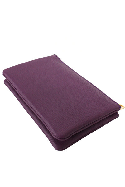 Metropolitan Mpcuz 401 Women's Unisex, Genuine Leather, Wallet Card Holder, Portfolio Plum