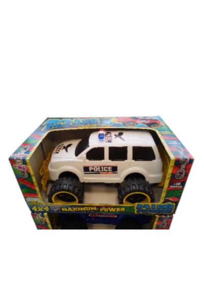 Trukid 4x4 SUV Car with Big Wheels – Large Monster Truck Toy 40 cm, Police / Rescue, Durable Plastic