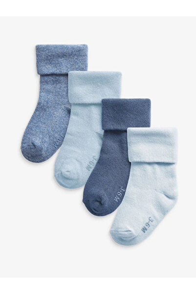 Next Baby جوارب أطفال ورضع زرقاء مكونة من 4 قطع