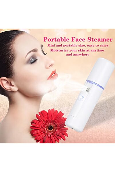 Generic Portable facial steamer, compact size, for skin hydration, white
