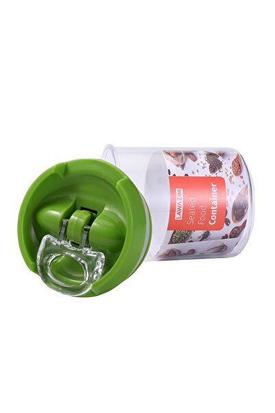 Lawazim Sealed Food Container 7x10cm Green - BPA Free Leak Proof Round Box