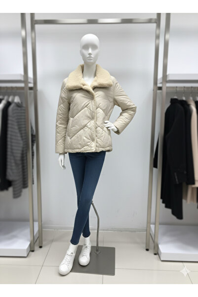 LEVURE YENİ SEZON KISA ŞİŞME CEKET KREM