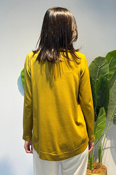 Nuss Βασικό πλεκτό τούνικ 902 Λαδί Πράσινο