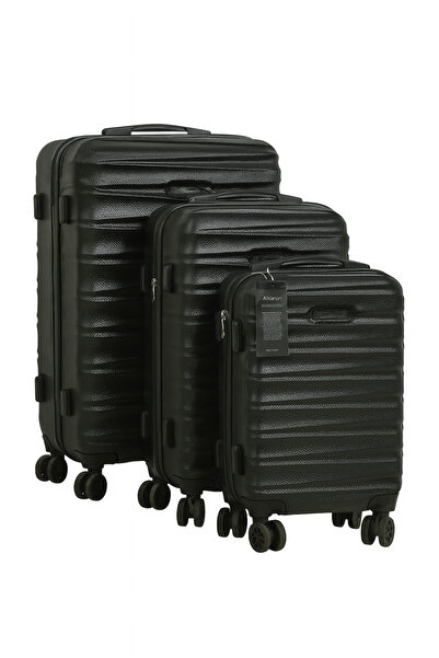 Generic 3-Piece Hardside Luggage Set with Spinner Wheels – Lightweight Suitcase Set (20/24/28 Inch) BLACK