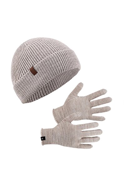 NORFOLK Winter Set 70% Merino Wool Thermal Beanie and Gloves 2-Piece Winter Set