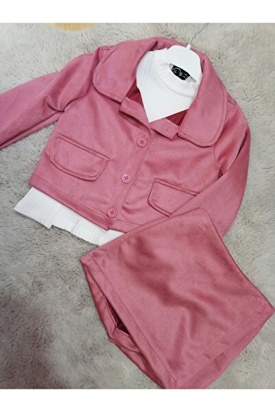 SMILE Girls' 3-Piece Set with Jacket, Shorts and Skirt