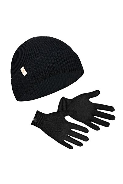NORFOLK Winter Set 70% Merino Wool Thermal Beanie and Gloves 2-Piece Winter Set