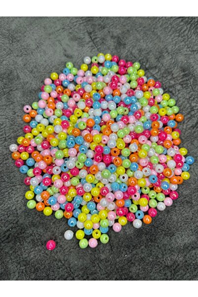 Mos Tespih 10 Gram Plastik Boncuk 6mm Takı Boncuğu (106 Boncuk)