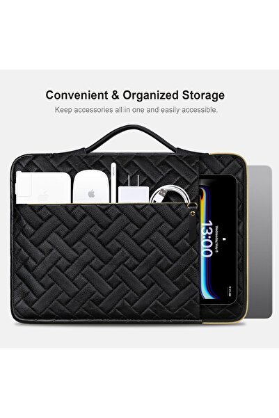 Lacdo 360° Protective 14-inch Laptop Sleeve Case - Elegant Black