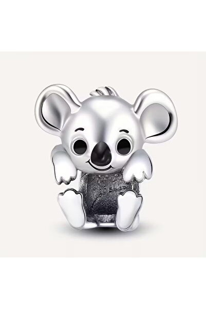 Singularis 925 Gümüş Kaplama Sevimli Koala Charm Bileklik Uyumlu Hayvan Figür...