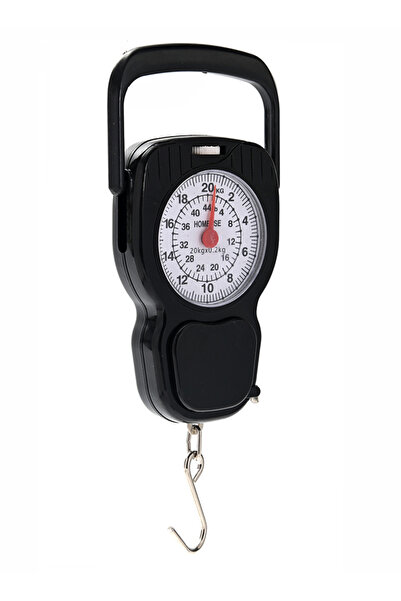 Lawazim Portable Scale 20kg Black - Mechanical Hanging Scale with Hook