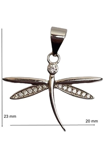 Jolie Silver Pandantiv din argint 925 cu libelulă și zirconiu, 23 x 20 mm, 1,8 g