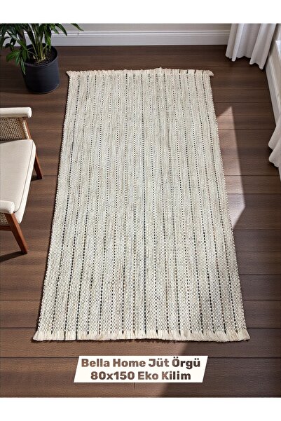Bella Home Jüt Örgü 80x150 Eko Kilim - Yıkanabilir - Paspas - Koridor kilim -...