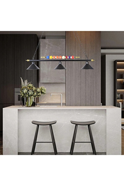 HAMER ثريا حبال ثلاثي علاقي مودرن كلاسيكي اسود