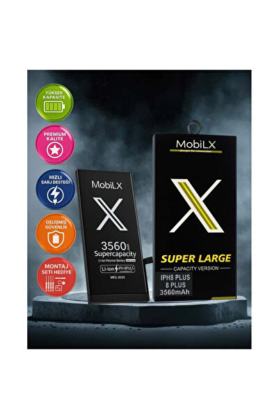 mobilx iPhone 8 Plus Batarya Pil Süper Yüksek Kapasiteli Güçlendirilmiş 3560 mAh