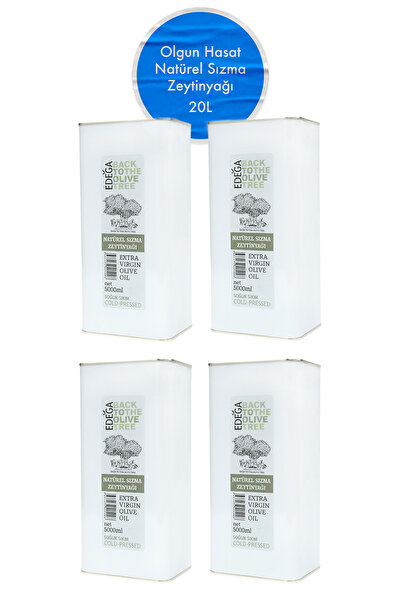 Edega 20 Lt Soğuk Sıkım Zeytinyağı | Olgun Hasat , Edremit Tipi Zeytin , Sızma