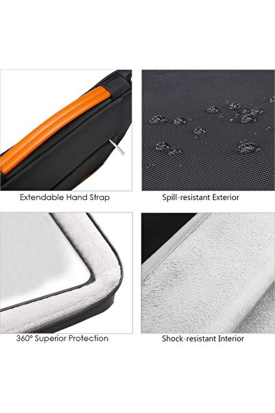 Lacdo 360 Protective 14 inch Laptop Sleeve Case - Black