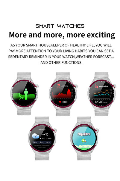 Generic Mini Women's Stainless Steel Watch Fashionable Magnetic Wireless Charging Fitness Smartwatch